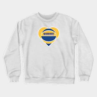 Heart Shaped Golden State Warriors Basketball Crewneck Sweatshirt